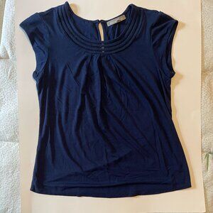 Small - Daniel Rainn - Brinn Scoop Neck Pleat Detail Knit Top